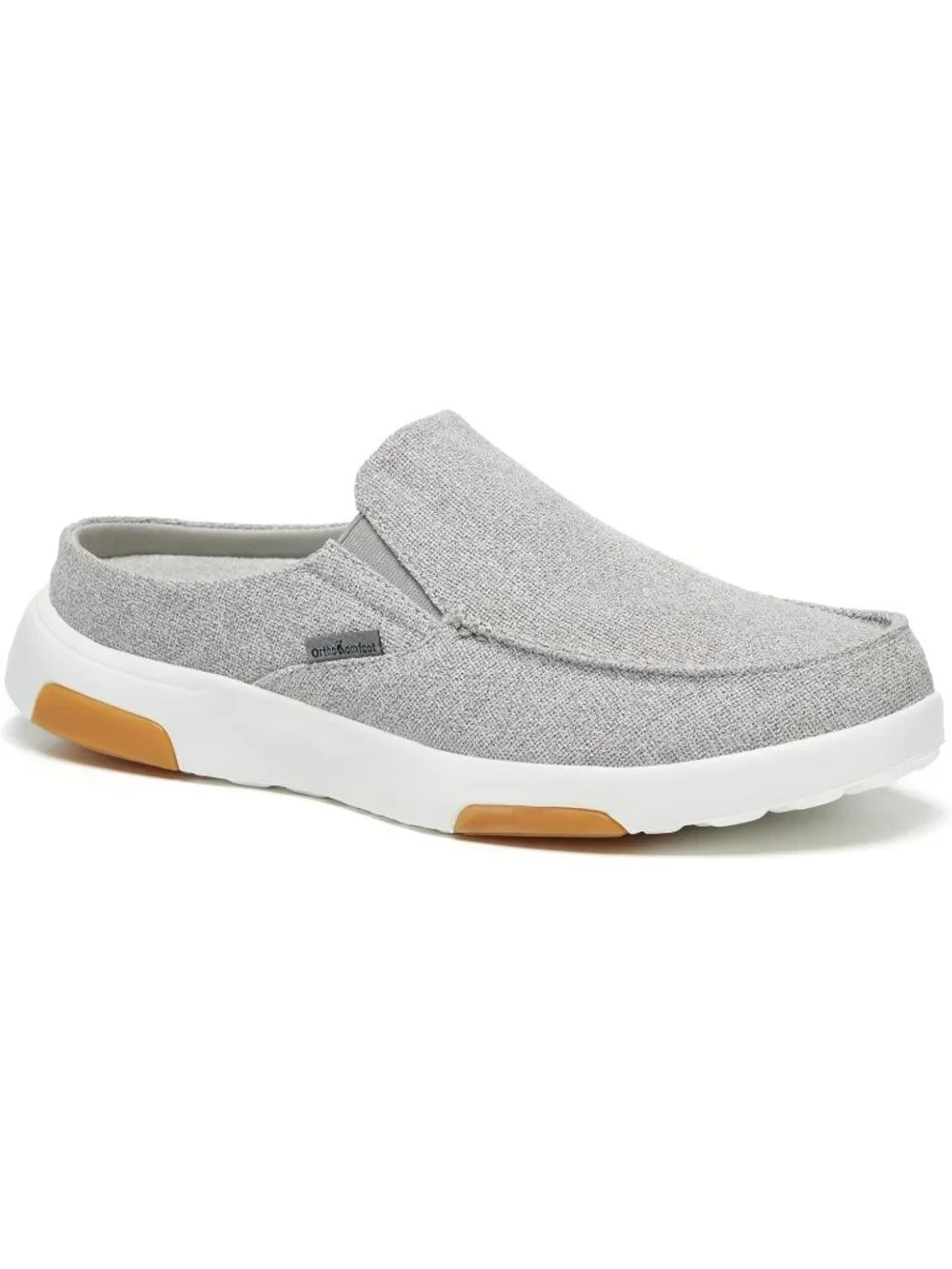 OrthoComfoot Mens Silver Grey Rubber Loafer Lightweight Breathable Slip On Shoes